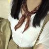 American Retro Cashew Flower Long Silk Scarf, Streamer Tied Headband, with Spring Versatile Neck Jewelry Soft Scarf