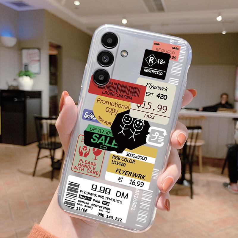 Clear Case For Samsung Galaxy A24 4G Shockproof Cover Cartoon Cute Soft Silicone Fundas For Galaxy A14 A54 A34 Transparent Coque