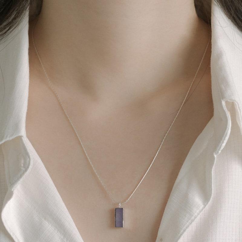 Pinaf Rectangle necklace _ purple