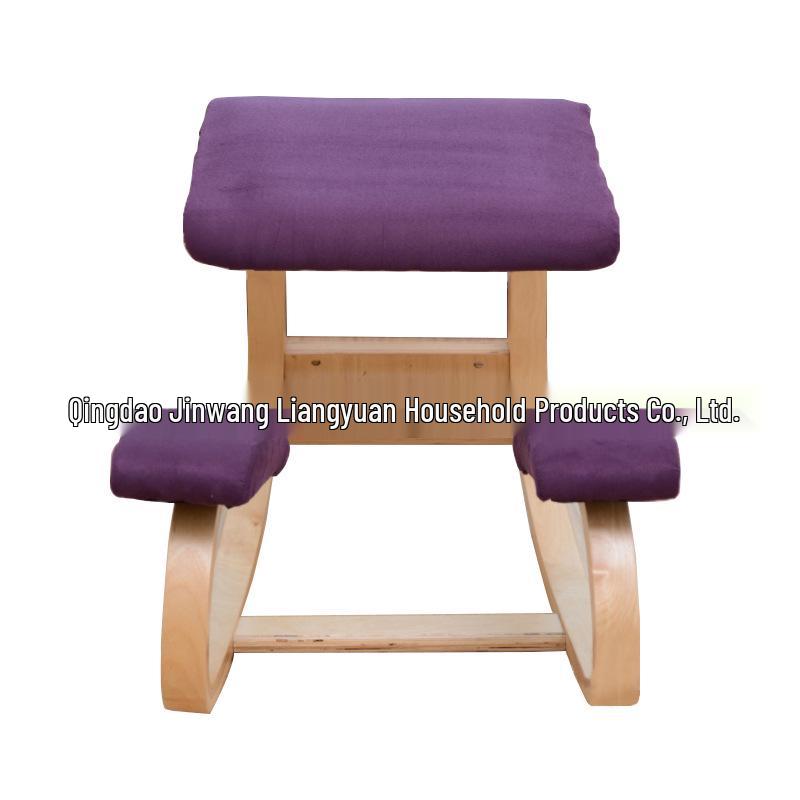 Ergonomic Wooden Kneeling Chair for Posture Correction