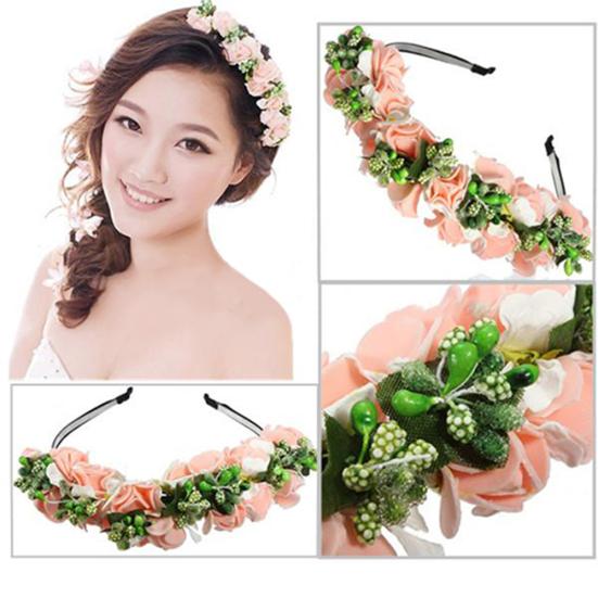 Frauen Blume Boho Floral Stirnband Girlande Festival Hochzeit Braut Haarband
