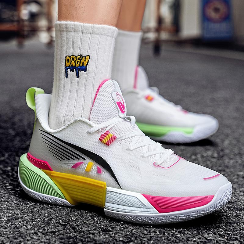 Light speed 2 flash 8th generation air cushion basketball shoes cement floor men's and women's sonic speed 12 professional sports shoes breathable act