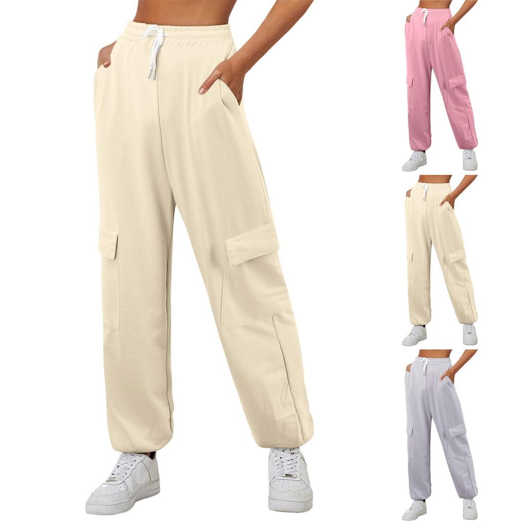 Women High Waist Pant Casual Long Pants Trousers With Pockets