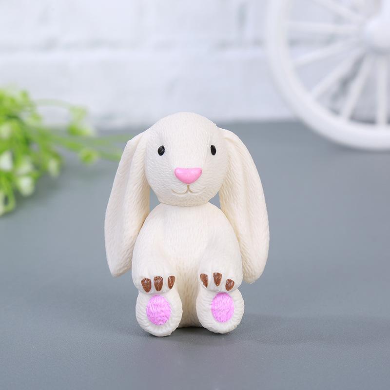 4 Pcs/Set Kawaii Long Ears Rabbit Action Figures Toys Cute Decoration for Children Cartoon Collection Kids Gifts