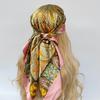 90*90cm Silk Scarf Scarftop Headwraps For Woman Fashion Four Seasons Hair Accessories Hijab Foulard Bandana Femme Headscarf