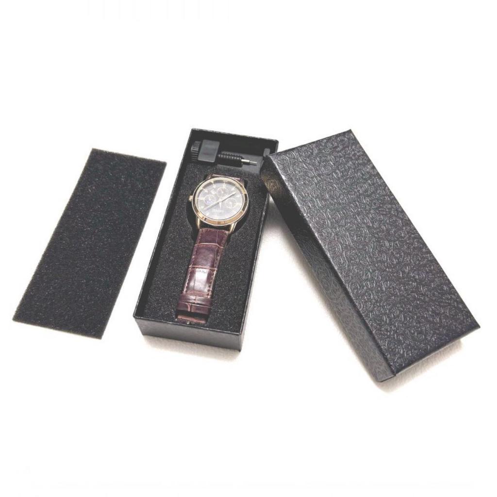 6.5x15cm Rose Pattern Watch and Jewelry Gift Box with Watch Holder