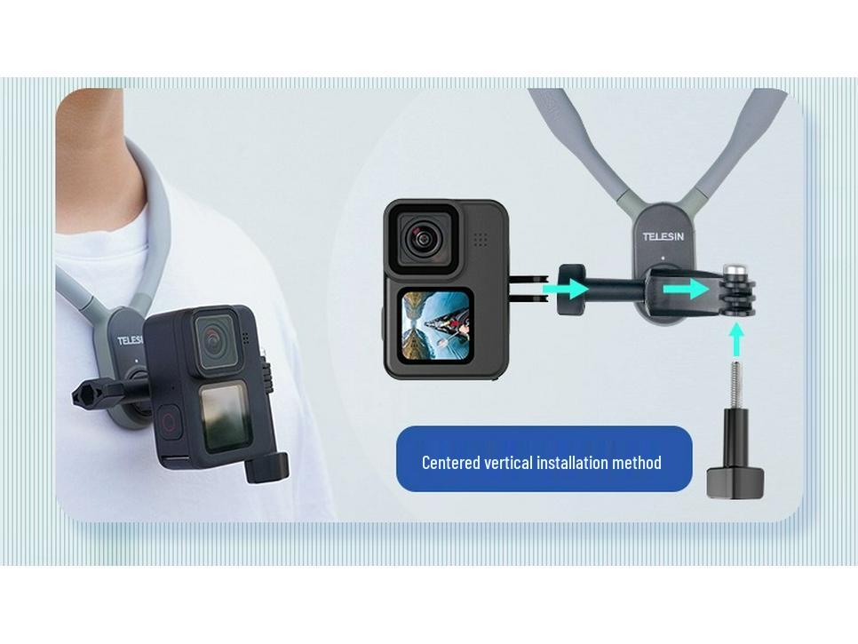 Taixun Magnetic Neck Holder for Insta360 X2/X3, GoPro 11, and Smartphones - Ideal for Cycling and Action Cameras.