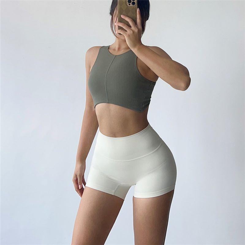 

Fashion Sexy Tight Sports Bra Women s Short Sleeveless Beauty Back Yoga Fitness Underwear with Chest Pad Quick-Drying High Elastic L Green