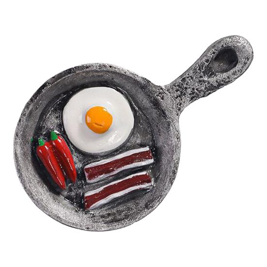 3D Simulation Food Refrigerator Magnet Resin Fried Egg Durian Bread Tomato Wine Coffee Mug Milk Fridge Magnet Home Office Decorative Accessories
