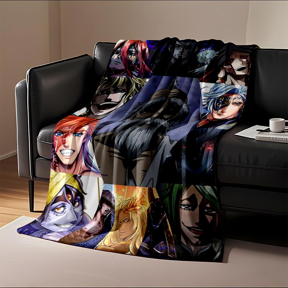 Anime characters collage print blanket Flannel blanket for bedroom, living room, sofa, and nap sofas
