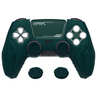 PlayVital Grip Cover für PS5 Premium Silikon Cover für Cyber Mecha Design Schutzhülle für Kompatibel mit PS5 Offizielle Ladestation mit der