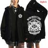 Fashion Jacket with Supernatural Print Zipper Hoodie, Casual Top for Women and Men, Harajuku Sports Shirt