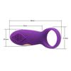 Time Delay Vibrating Ring with Massager Brush Silicone Sex Toys Quiet USB Charged Penis Vibrator Rings 12 Speeds