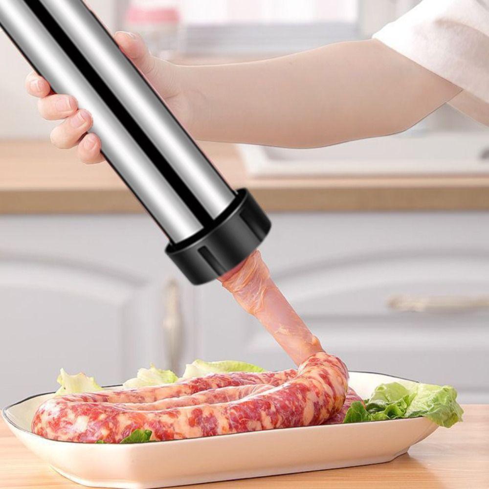 Manaul Sausage Maker Widened Tube Sausage Stuffer Meat Tool Sausage Filler  Restaurant