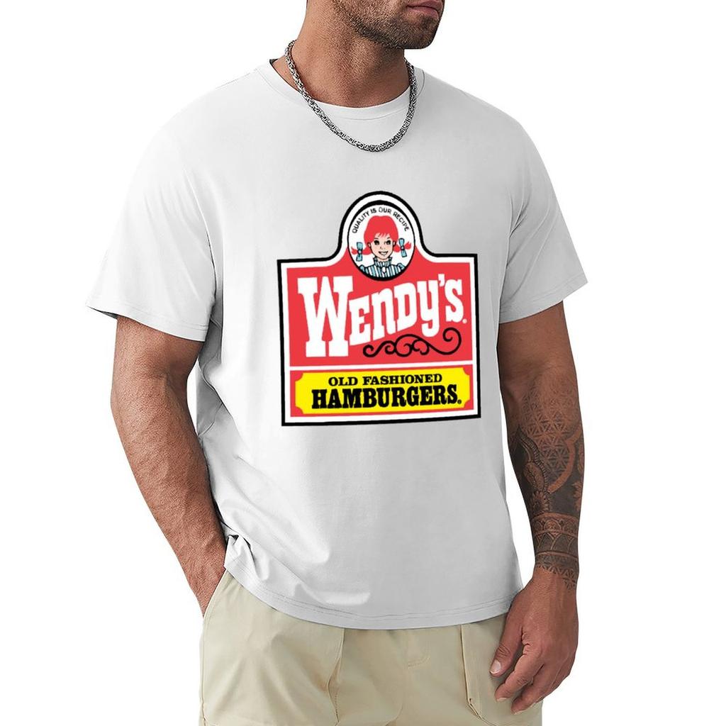 Wendys Retro Old Fashioned Hamburgers TShirt Luxury Man Croswit Shirt Man Cotton Man Tshirts Tshirts for Men Cotton