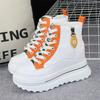 Fashion Fashion Color Matching Women's Autumn Winter Daddy Shoes Increase Height 10cm Casual Thick Bottom High-top Ins Women's Sneakers
