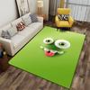 Cute Green Monster Face Carpet suitable as a non-slip mat for the living room or bedroom sofa