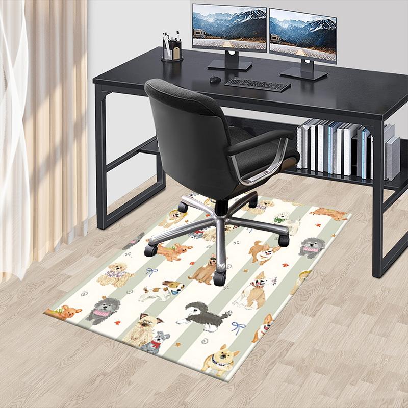 1PC Dogs Pattern Anti-slip carpet, suitable for Office, bedroomand playrooms. It can also be used as a sofa footrest cover-W98