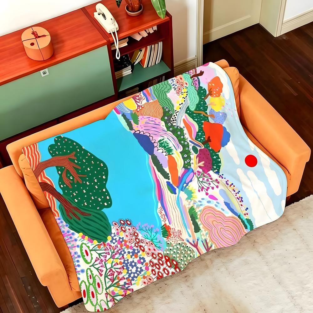 Artist M-Marina E-Ester C-Castaldo Throw Flannel Cozy Print Blanket, Portable, Durable Machine Washable cute Cool