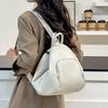 Women's Multifunctional Shoulder Bag Commuter Business Backpack Solid Color Crossbody Bag