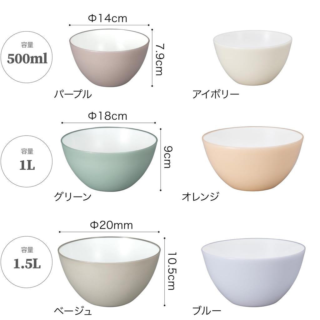 CB Japan Heat-Resistant Bowl, 20cm [Pastel] Blue, Deep for Easy Mixing, Microwave and Dishwasher Safe, Atomic