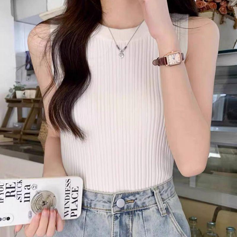 Women's O-Neck Vest Casual Sleeveless Tank Top