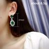 New Luxury Elegant Green Cubic Zirconia Dangle Earrings for Women New Item Wedding Engagement Accessories Gift Trendy Jewelry