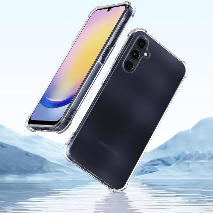 Coque de protection - BOOLING - pour Samsung Galaxy A25 5G - Silicone Transparent - 4 Coins Renforcés - 2 Verres Trempés