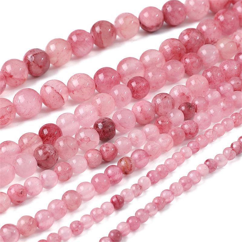 Synthetic Stone Round Beads for DIY Jewelry: Loose Beads with Straight Holes for Handmade Bracelets, Necklaces, Pendants, and More