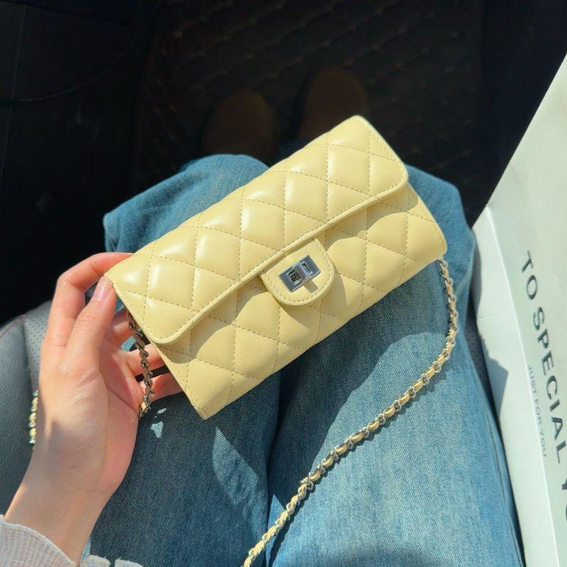 

Изящный кошелек для монет Женский Цыпленок Желтый Сумка для мобильного телефона 2025 Новая Ромбовидная сумка-цепочка Наплечная сумка-мессенджер из натуральной кожи CHICKEN YELLOW