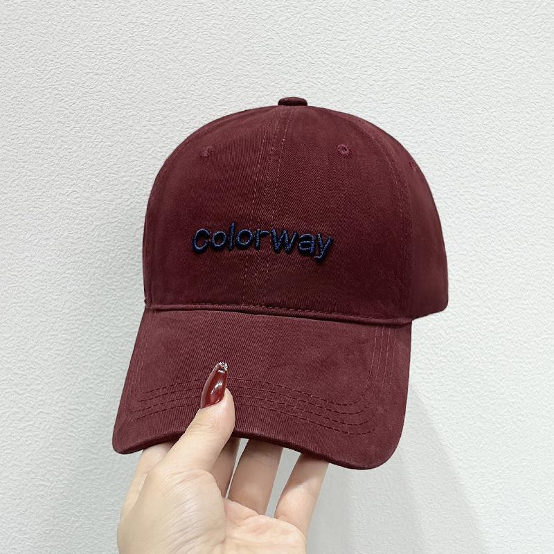 

Корейская Новая Бейсболка для Стирки Вышитые Буквы Бейсболка Мужская и Женская Универсальная Повседневная Защита от Солнца Весенне-Осенняя Шляпа (55-59cm)