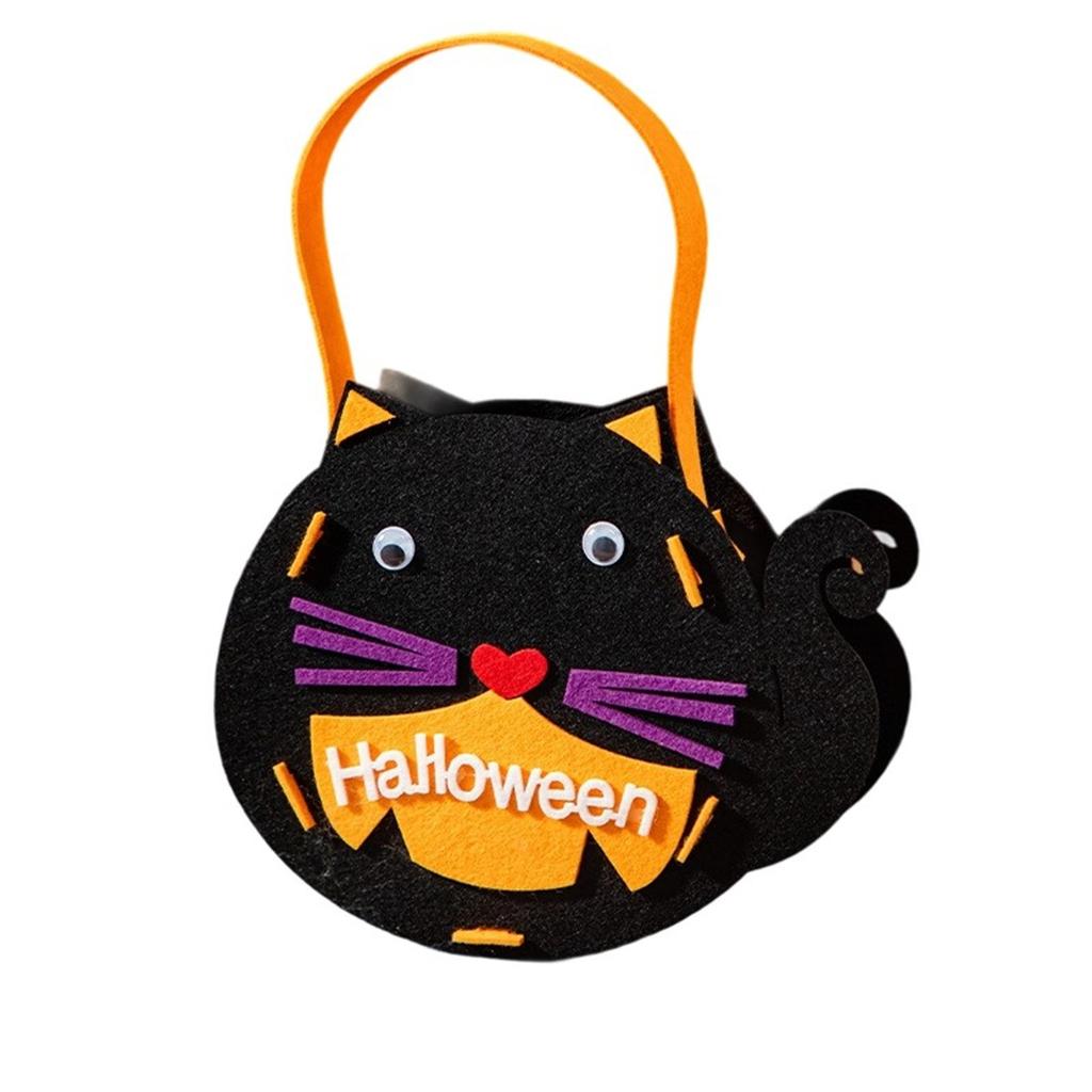 Halloween Pumpkin Children's Hand-held Candy Bag Kindergarten Gift Arrangement Scene Asking For Candy Bag Props Small Gift