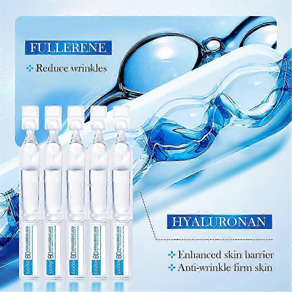 5boxes Hyaluronic Acid Serum Microneedling Serum For Face, Hyaluronic Acid Anti-aging Repair Serum (1.5ml*15pcs/box)