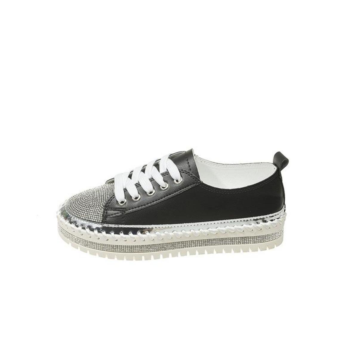 

Повседневные туфли для женщин, модные и универсальные с ромбами, мокасины для женщин, ленивые туфли для женщин, туфли на толстой подошве для женщин 43 чёрный