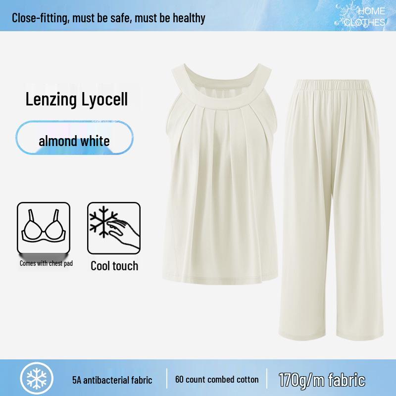 

Антибактериальная женская ночная сорочка из лиоцелла и хлопка с двойными бретелями и нагрудными вкладышами M [Recommended weight 90-110 lbs]