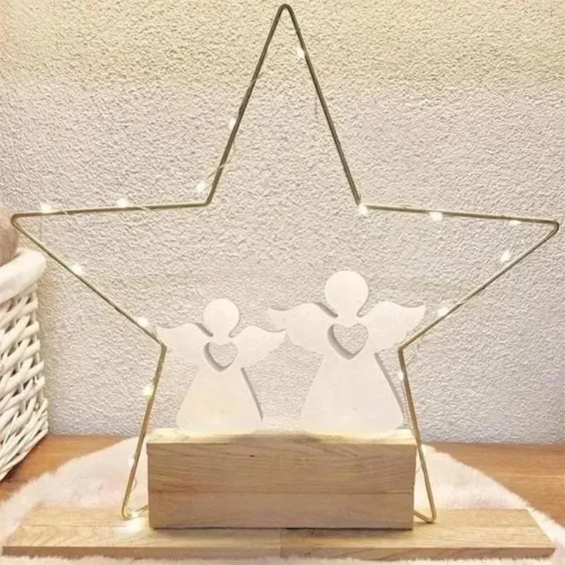 1/2PCS Crystal Glue Diy Epoxy Resin Three-dimensional Ornaments Easter Stereo Cute Angel Gypsum Candle Ornaments Silicone Mold