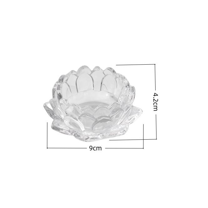 

1 шт. Подсвечник из хрустального стекла в китайском стиле с лотосом, романтическая подставка для ужина при свечах, бар, прозрачный и минималистичный подсвечник