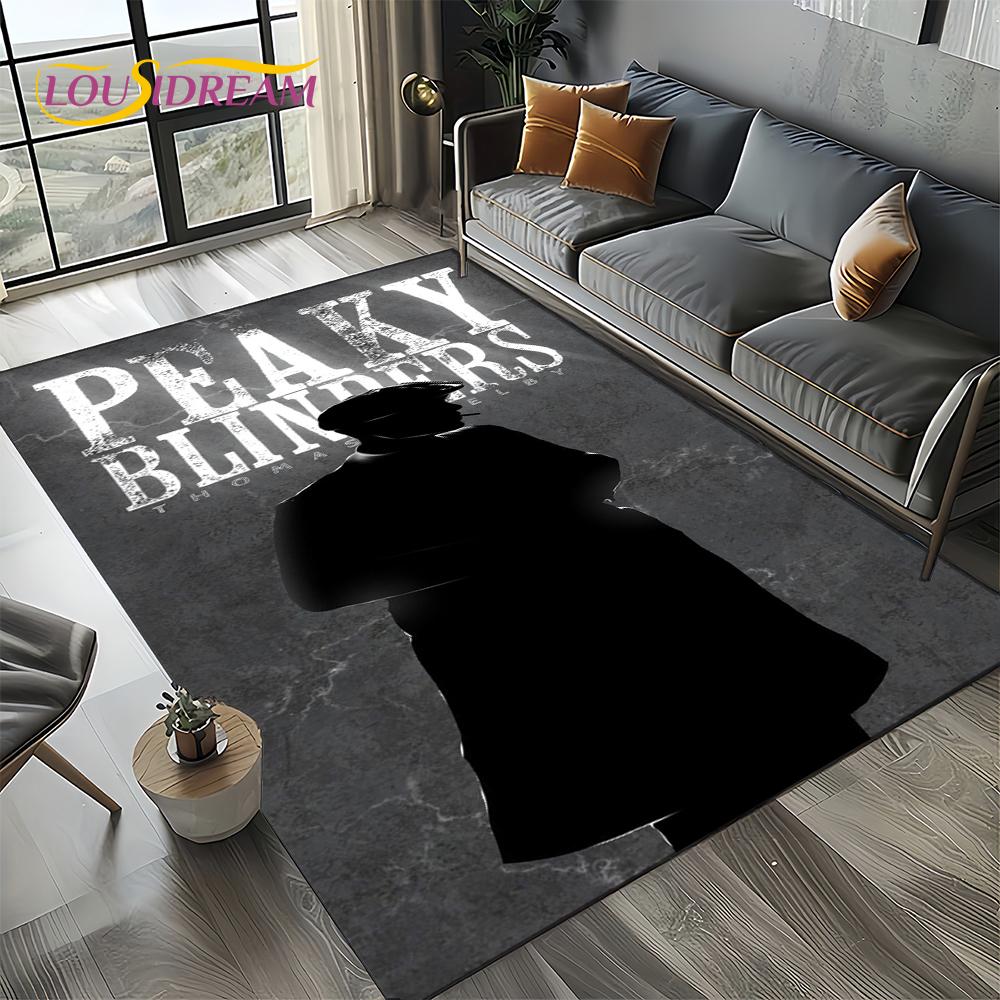Nuovo Tappeto Tommy Shelby P-Peaky B-Blinders per Camera da Letto Soggiorno Casa Decorazione Divano, Decorazione Tappetino Gioco per Bambini Regalo