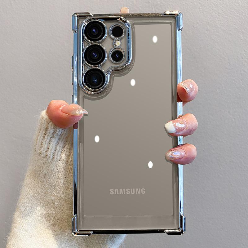 Plating Lens Protection Film Case For Samsung S26 Ultra Four Corners Anti-shock Protection Cover Bumper For Galaxy S26 Plus