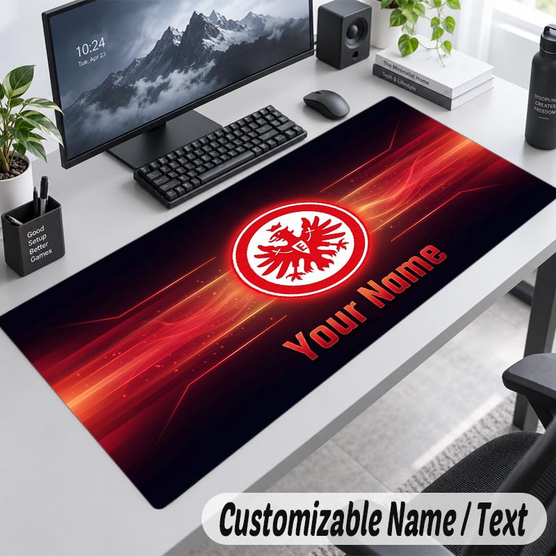 Custom Name Text Mouse Pad Eintracht Frankfurt Personalized Desk Pad For Work And Gaming