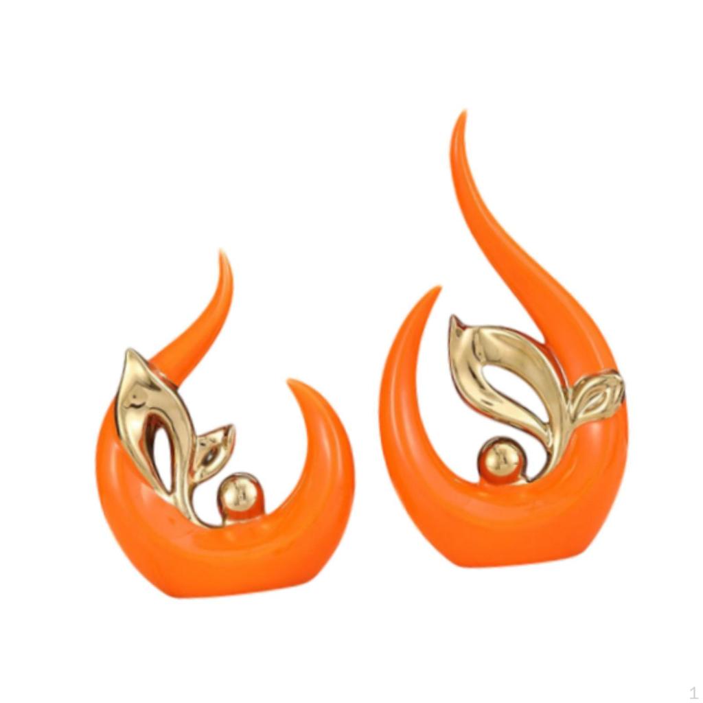 Abstract Art Statue Ceramic Figurine Modern Feng Shui Ornament Decorative for Cabinets