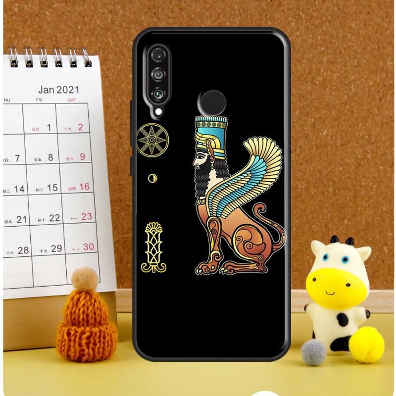 Lamassu Assyrian Winged Lion For Huawei Nova 12i 12s 7i 8i 11i 11 9 10 SE Y60 Y61 Y70 Y72 Y73 Y90 Y91 P30 P40 Lite Case