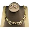 Vintage Necklace Earring Set Niche Design Fashionable Personality Plated With Real Gold
