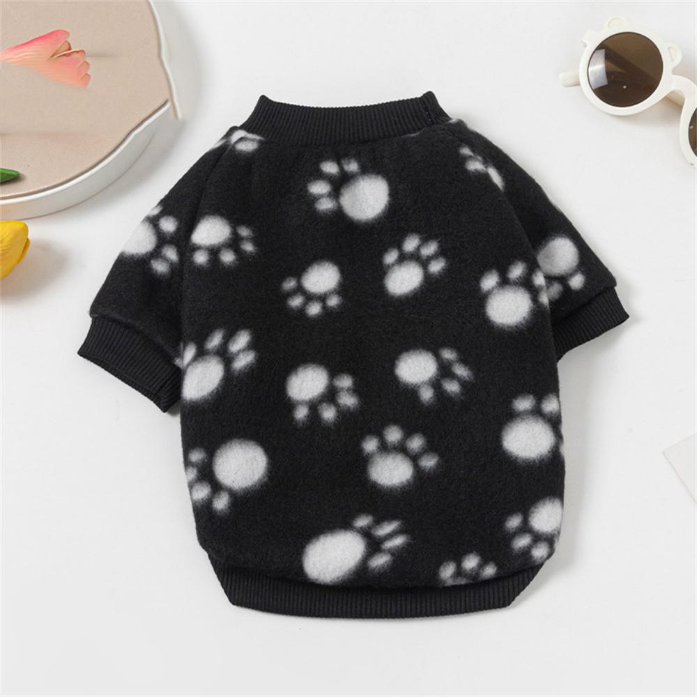 

Classic Print Puppy Dog Cat Hoodies Polar Fleece Winter Warm Pet Clothes for Small Dogs Chihuahua Pullovers mascotas Sweaters S-suit 1-2kg