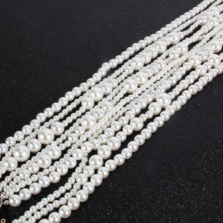 Imitation Pearl Hair Chain Fashion Hair Jewelry Long Alloy Chains For Women Exaggerated Headwear