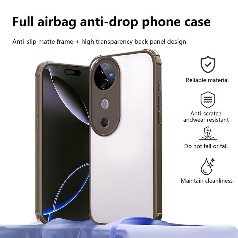 Anti-fall Luxury Transparent Case For VIVO V60 V50 V40 V30 Pro Soft TPU Silicone Back Cover V60 Lite Clear Case For Vivo V40 Pro