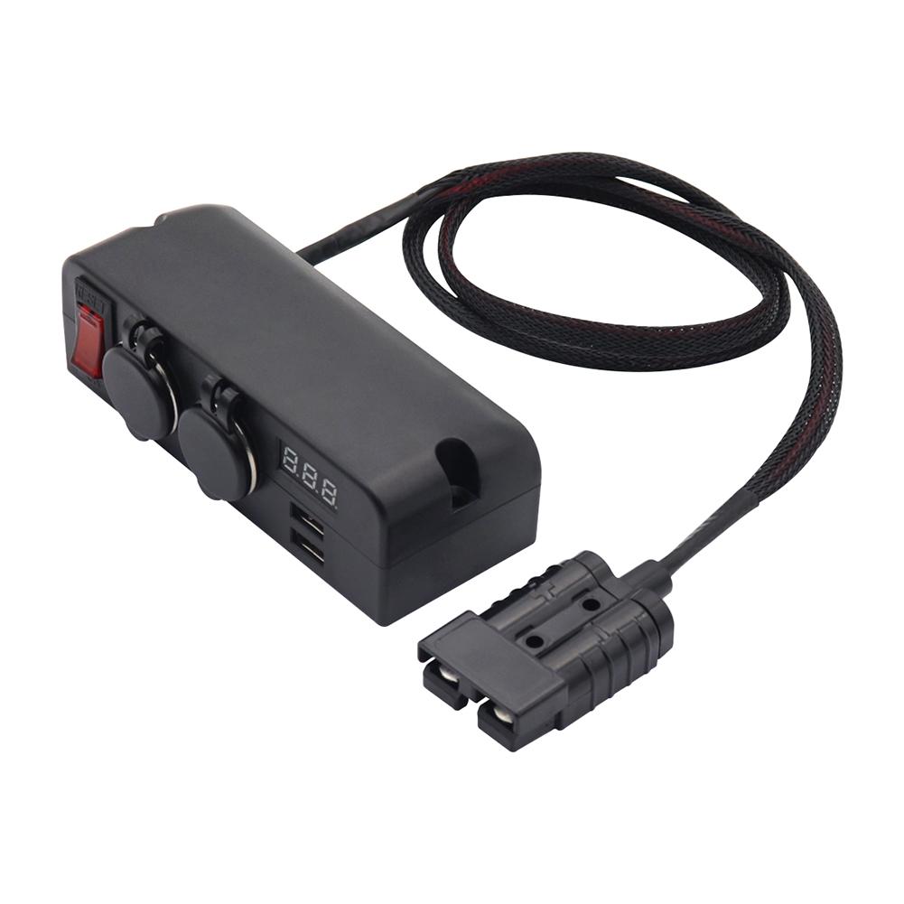 12/24v 3-in-1 Car Charger Usb Charger Voltmeter Cigarette Lighter Female Socket With Indicator Light Modified Parts
