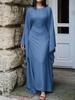Kai Kuo Elegant Long-Sleeved European & American Fashion Dress for Women 2025 Autumn/Winter