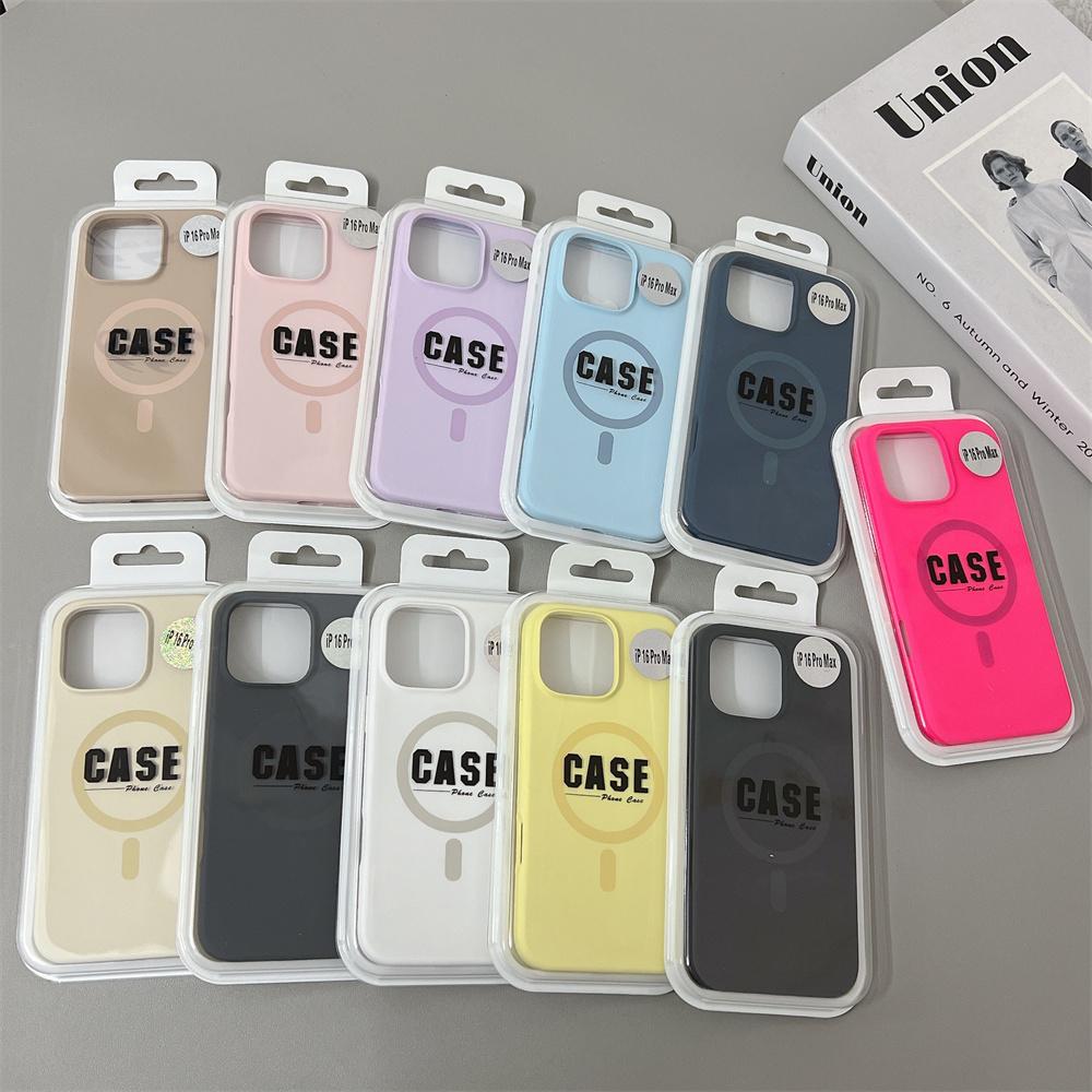 Official Same Original Liquid Silicone Phone Case for iPhone 16 15 14 13 12 Pro Max Magsafe Wireless Charging Magnetic Cover