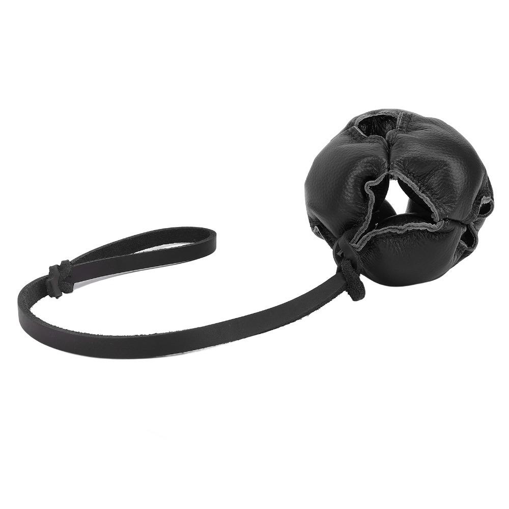 Leather Dog Training Ball Solid Texture Pet Bite Toy Safe Dog Chew Stick  Outdoor Interactive Play